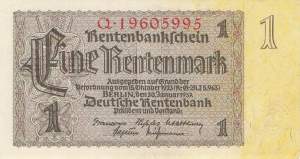 1 Rentenmark 1937 ro.166b Q